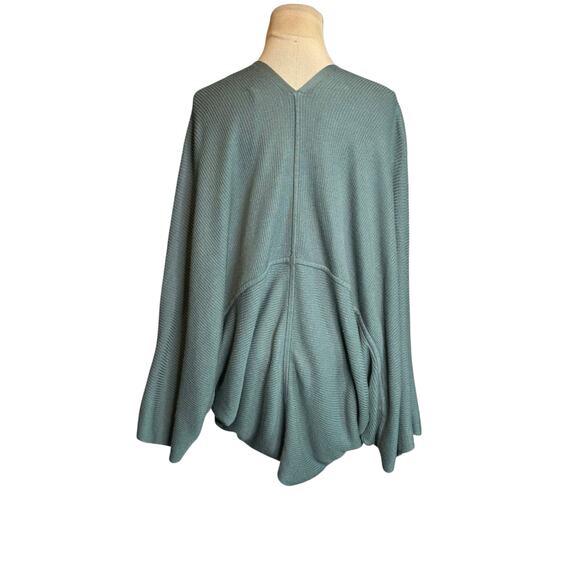 Lululemon Tealwater Teal Cashlu Knit Textured Wrap Cardigan size M/L - Picture 2 of 14